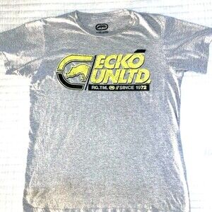 Ecko Unltd Graphic Tee - Gray/Neon Yellow MEDIUM